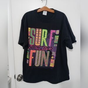 Vintage Tultex Men's 3X Single Stitch Short Sleeve "SURF FUN" Neon Graphics Tee